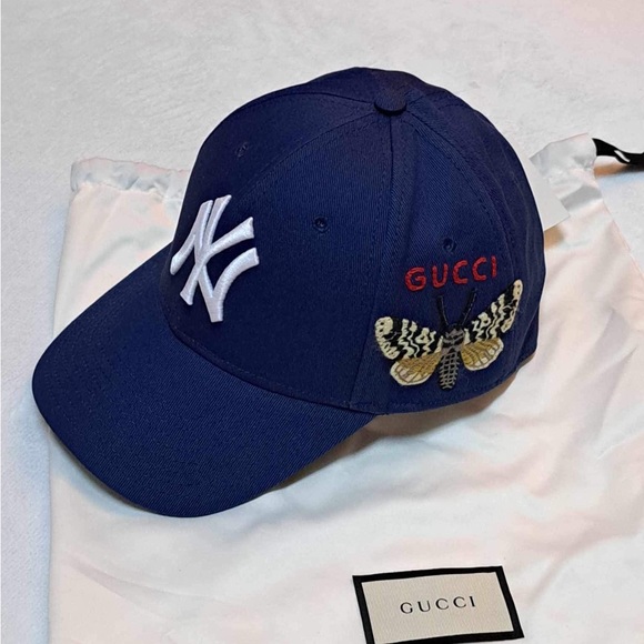 Gucci x NY Yankees (MLB) Canvas Baseball Cap - Picture 1 of 13